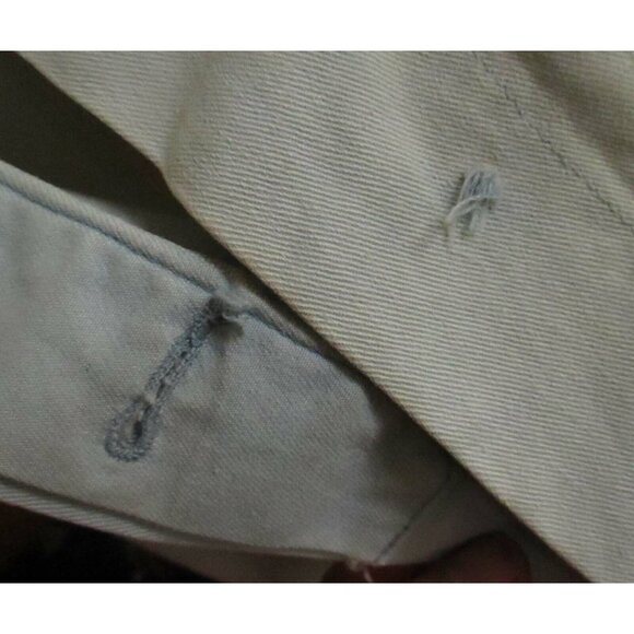 Vintage Cape Jacket Womens Medium 1960's RAW DENIM HOODED Distress Trash - Picture 4 of 7